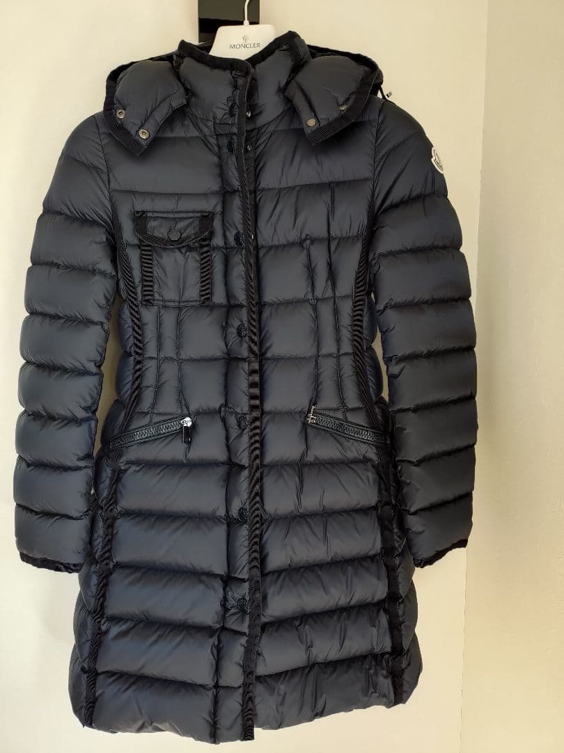 ★★超美品 モンクレール エルミンヌ HERMINE ネイビー サイズ0★★ MONCLER（モンクレール） 美品△MONCLER HERMINE エルミンヌ ロゴ