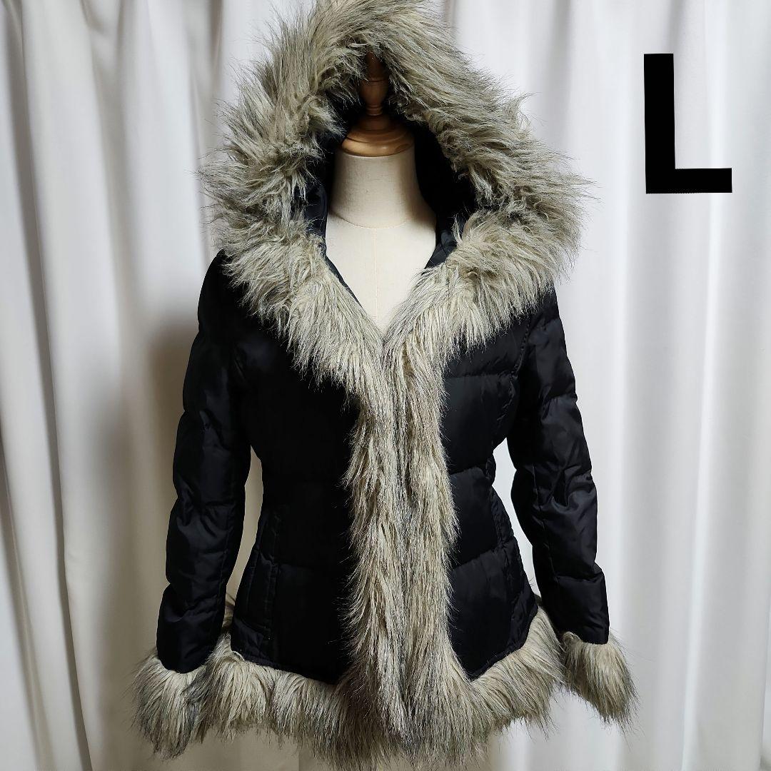 OLD UNIQLO 】エコファー ダウンジャケット ブラック Lサイズ - メルカリ