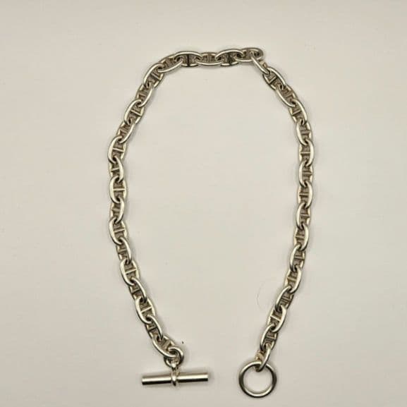 vintage】HERMES シェーヌダンクル ネックレス mm36 エルメス - メルカリ