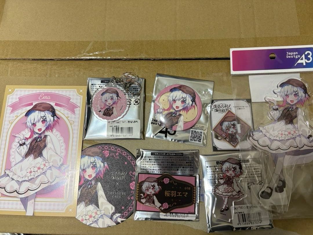 S*8様 魔法少女ノ魔女裁判 江ノ島カフェコラボ 桜羽エマ コンプセット グッズ-スタンドポップ】魔法少女ノ魔女裁判 アクリルスタンド／桜羽