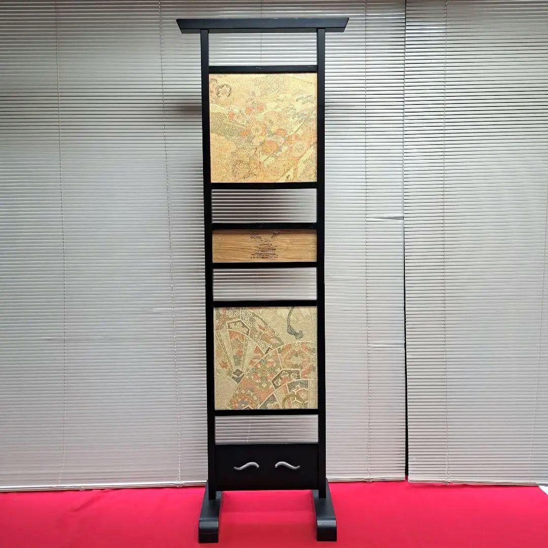 和風デザイン　 帯掛け　西陣帯地使用　衣桁　橦木　什器