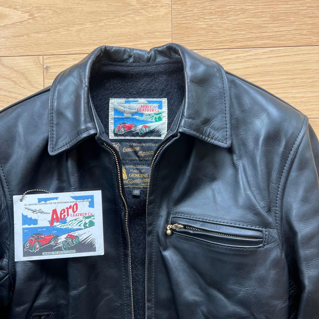 エアロレザー ハイウェイマン 黒 サイズ36 - メルカリ