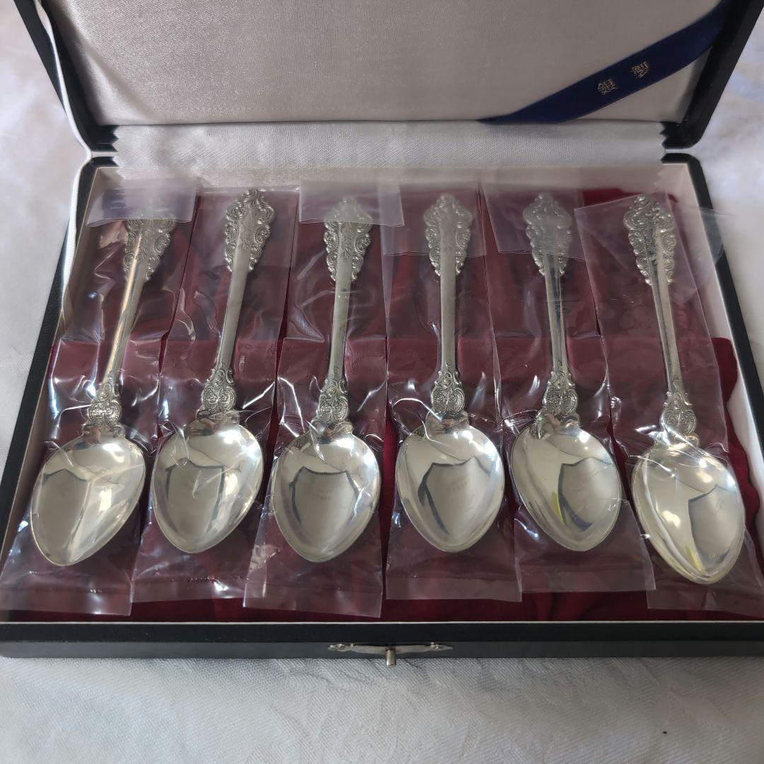 銀製 スプーン 6本セット【刻印あり】 尚美堂 SILVER刻印 シルバー スプーン 6本セット - いずみ洋行の