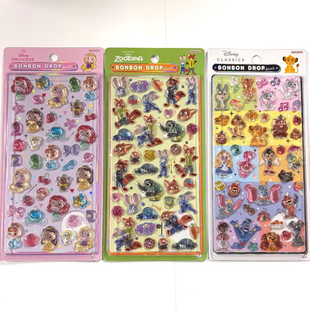 正規品 ボンボンドロップシール ディズニー プリンセス ズートピア クラシック