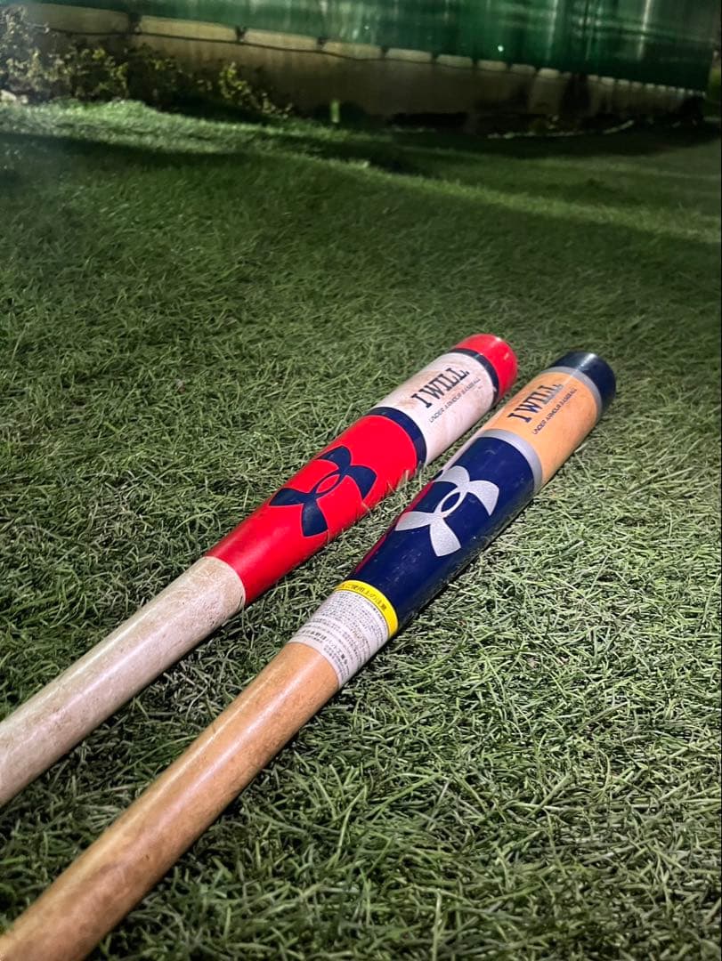 Under Armour 木製バット 2本セット ヤナセバット（Yanase bat） 野球 ヤナセ スワロー限定 バット 2本