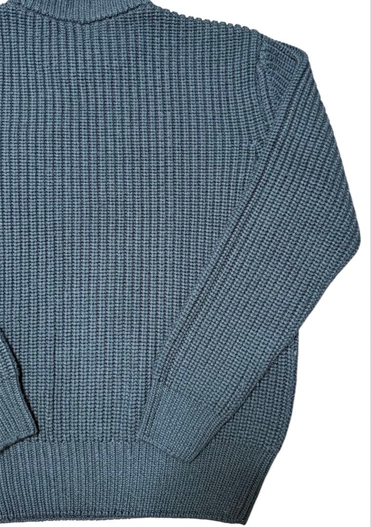 美品】HUGO BOSS リブニット イタリア製糸 ダークネイビー Lサイズ