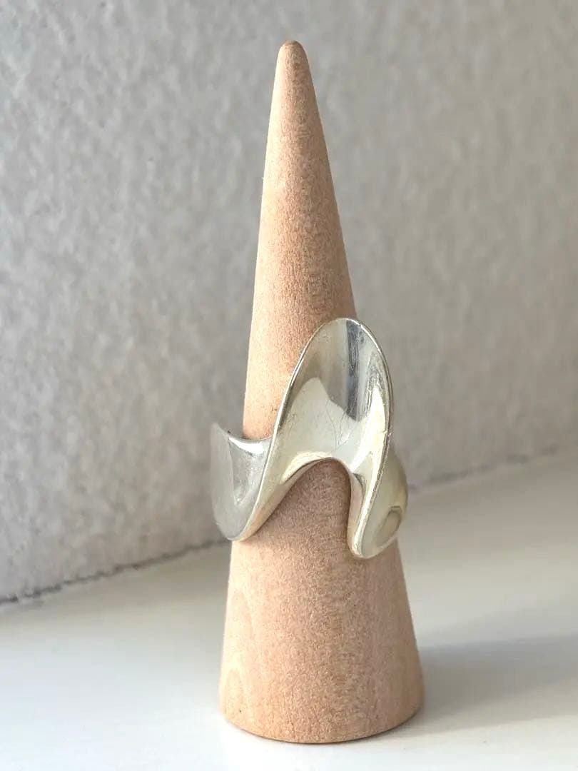 [used]シルバー 925 ウェーブデザイン リング