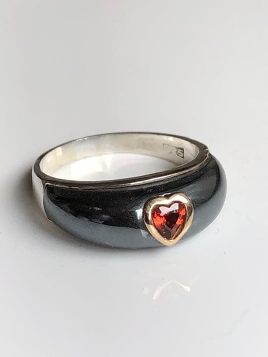 ヴァンドーム青山スターリングシルバー925+10kガーネットリング#13