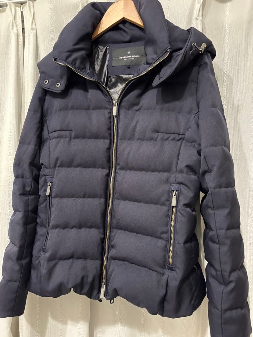 【美品】NISHIKAWA DOWN(西川ダウン) 紺色ダウンジャケット