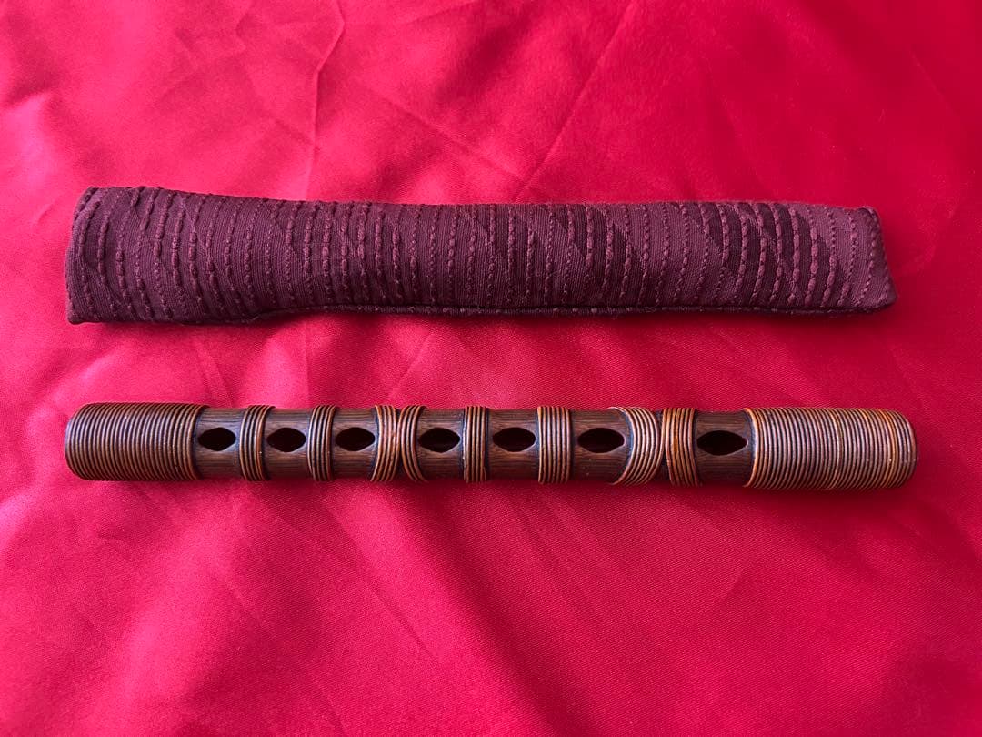 篳篥 煤竹製 籐巻き(雅楽 和楽器 笙 龍笛 能管 神楽笛)