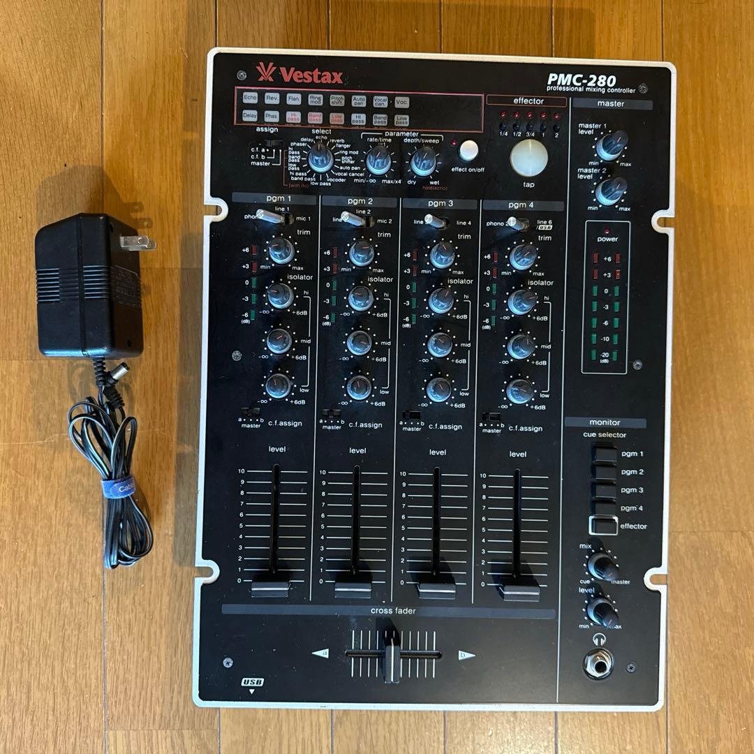DJ機材 Vestax PMC-280 VESTAX PMC 280 DJ MIXER WITH EFFECTS VOCODER Confirmed Operation