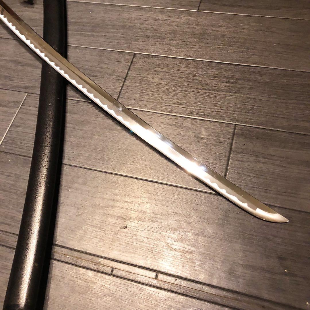 本格模造刀 黒拵え 居合刀 研波刃 合金 本格模擬刀 - メルカリ