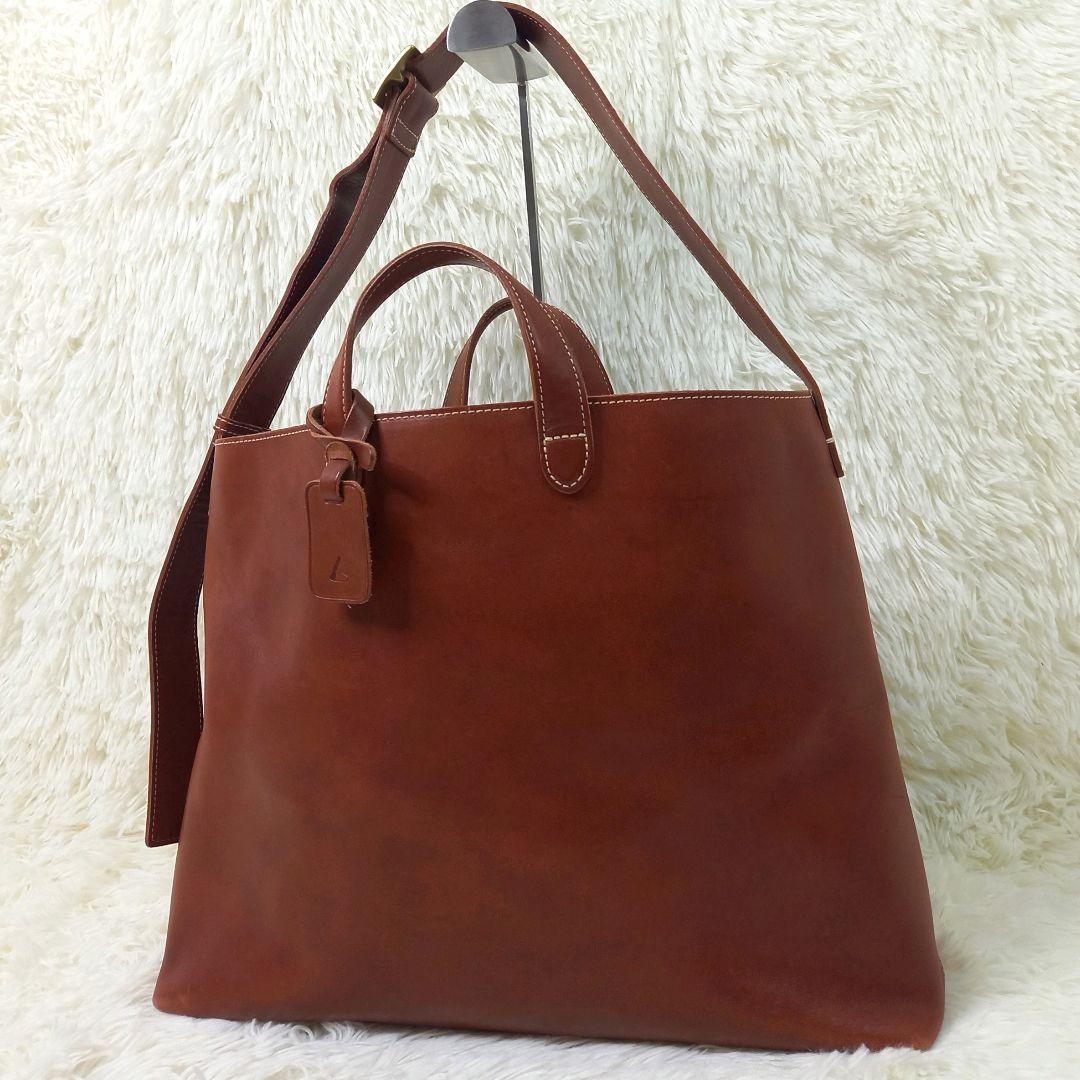 土屋鞄 ディアリオ 2way トートバッグ ショルダーバッグ レザー ブラウン