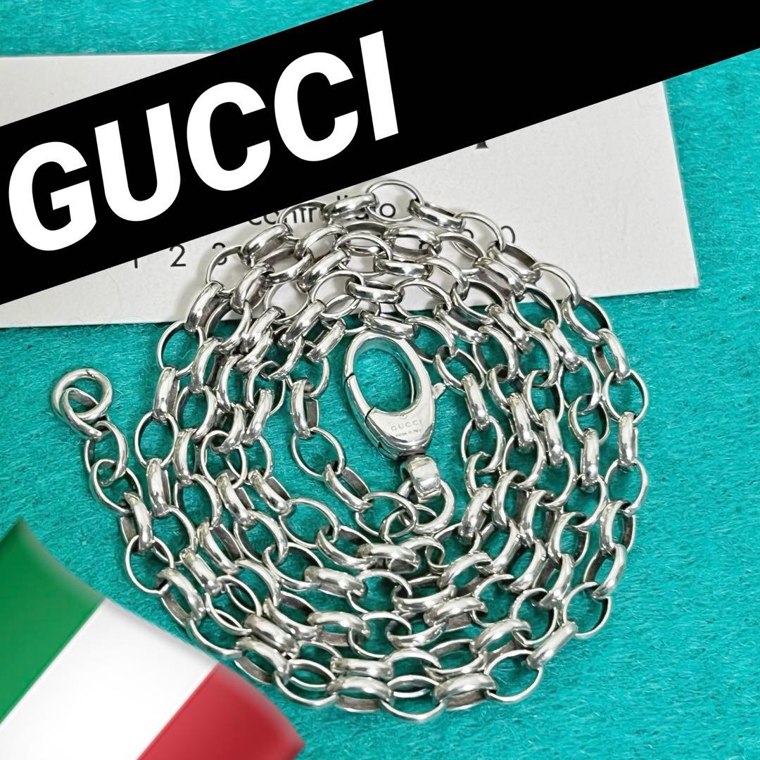 美品　GUCCI 3.2ミリ シルバー925 チェーンネックレス
