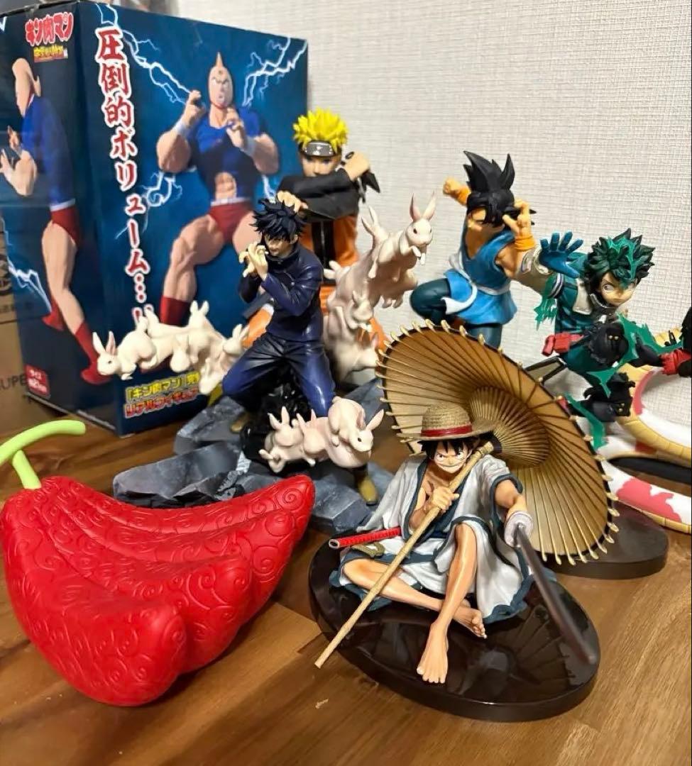 ジャンプ　ワンピース　ナルト　ヒロアカ　フィギュア　まとめ売り　8点セット ジャンプ主人公MASTERLISE ついにコンプしました🎉 もう圧巻すぎます