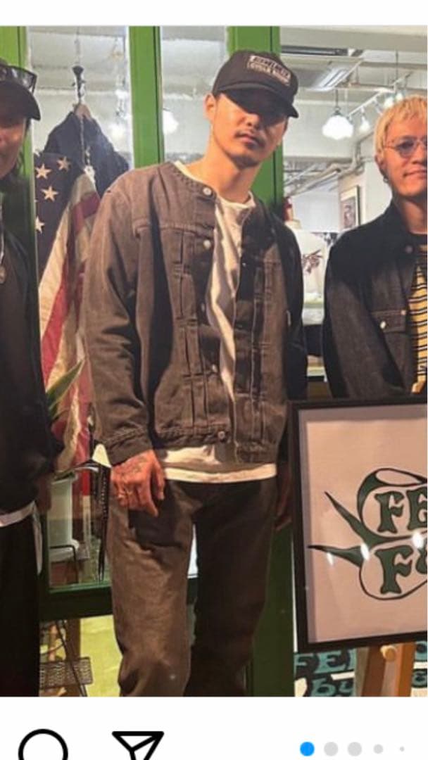 ダークグレー Gジャン デニムジャケット 山田蓮 キャリーcalee 山田