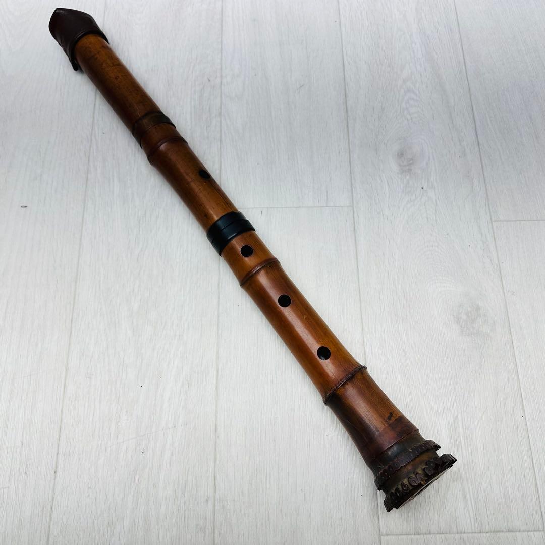 尺八　レトロ　竹琳　曙山　全長　約54cm
