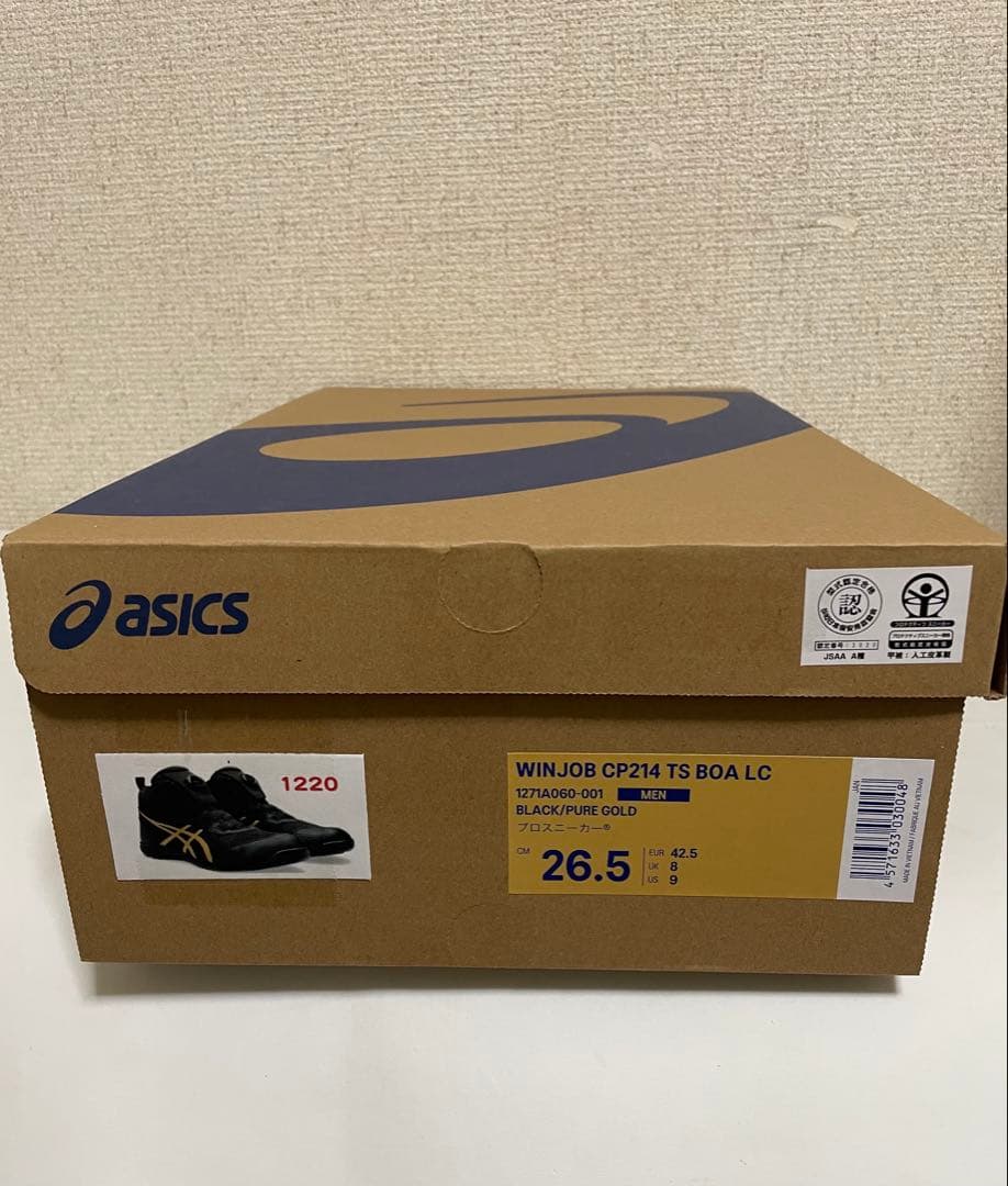 アシックスCP214 TS BOA LC 26.5 BLACK＆GOLD qr3 - メルカリ