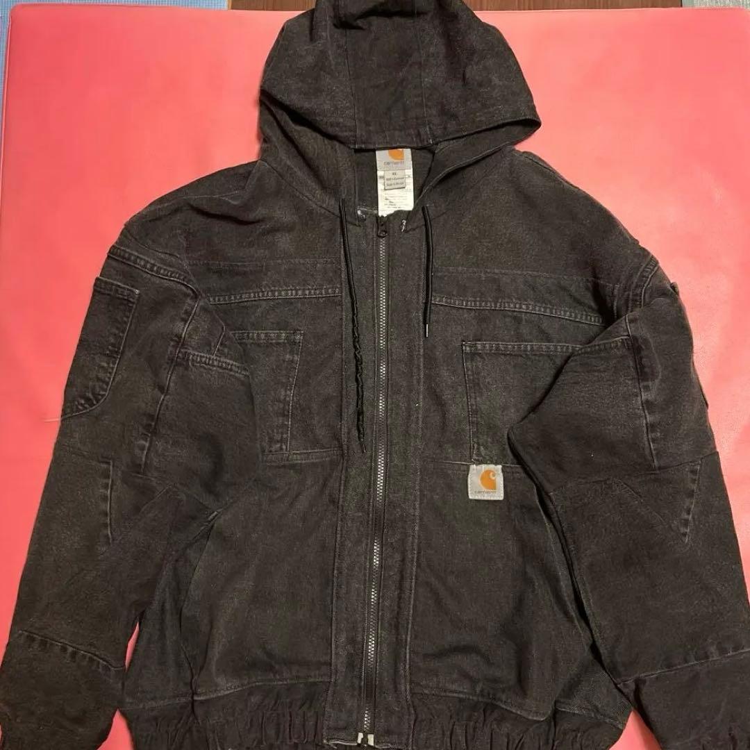 希少　Carhartt ブラックジャケット XL Carhartt（カーハート） 国内希少 ダックジャケット ワークジャケット