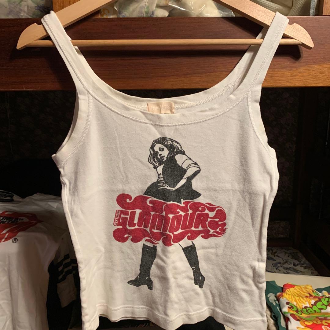 ヒステリックグラマーキャミソール ホワイトビクセンガール HYSTERIC GLAMOUR（ヒステリックグラマー）の「VIXEN GIRLジャカード