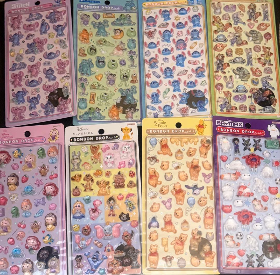 ディズニー ボンボンドロップシール 8種セット 正規品 - メルカリ