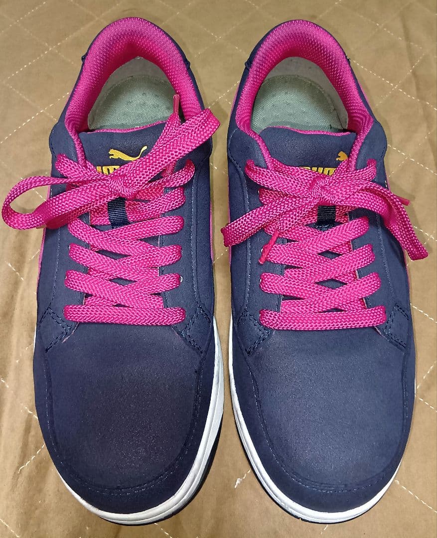 PUMA ネイビー ピンク 安全靴