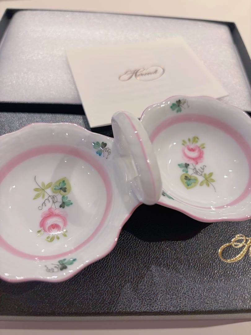 御専用　ヘレンド　新品未使用　ウイーンの薔薇ピンク　 ジャム＆マーマレード