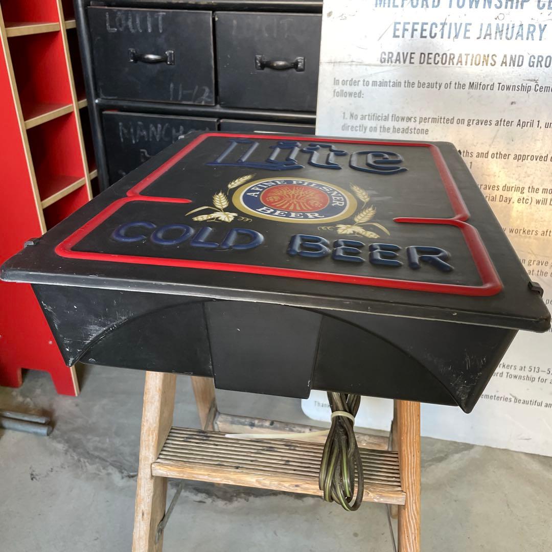 80's ヴィンテージ Miller Lite Beer ライトサイン 看板 - メルカリ