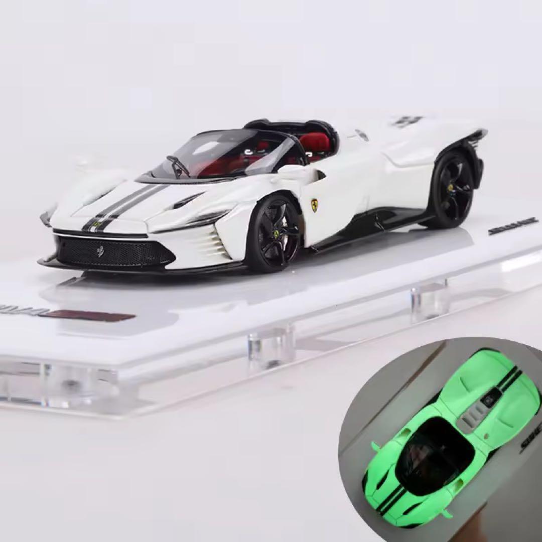 確認用 Suhe 1/64 フェラーリ　デイトナ SP3 ホワイト(蓄光モデル)