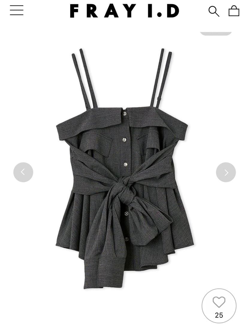 FRAY I.D シャツデザインキャミビスチェ