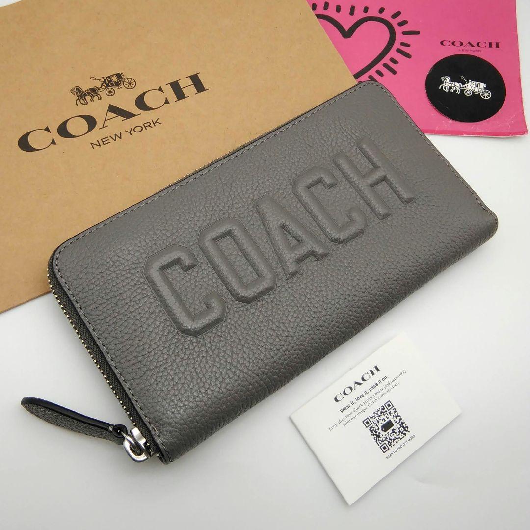 新作　COACH　長財布　新品未使用　メンズ COACH（コーチ） 財布 新作 新品 メンズ ファスナー長財布 カーフ