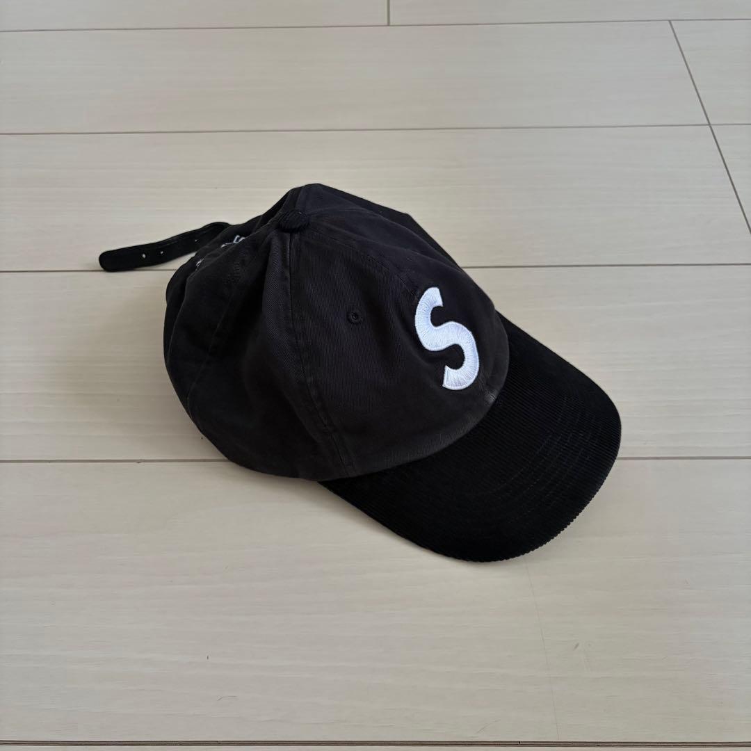 《美品》supreme キャップ　黒　2-Tone S Logo 6-Panel