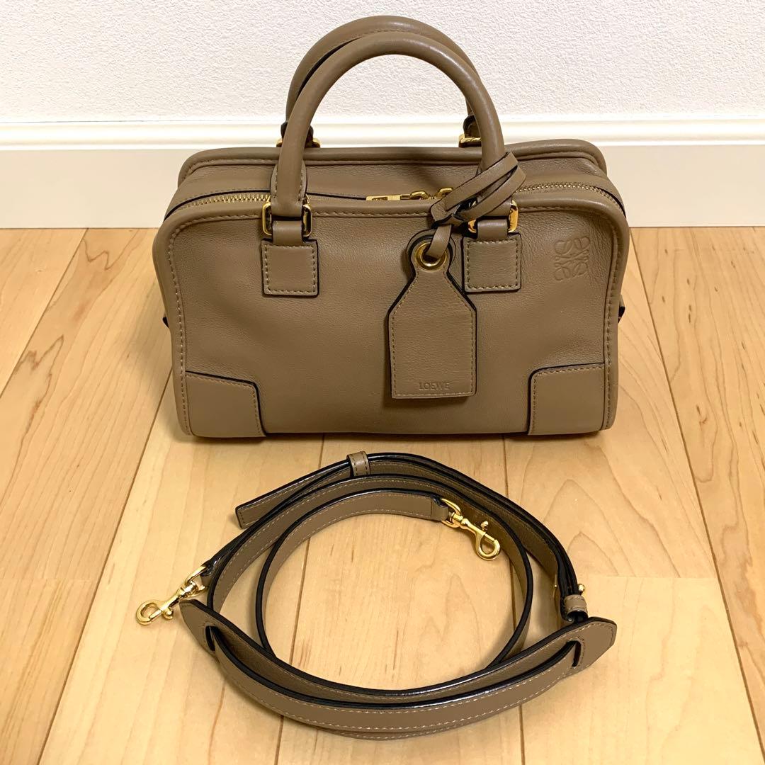 極美品　ロエベ アマソナ23 ショルダーバッグ ハンドバッグ 2way ベージュ