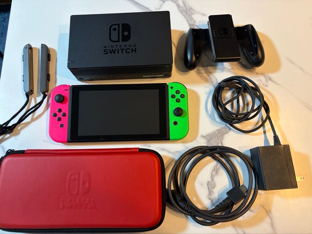 Nintendo Switch 本体セット(箱無し)+本体ケース Nintendo Switch NIMASO switch クリアケース 任天堂 有機ELモデル