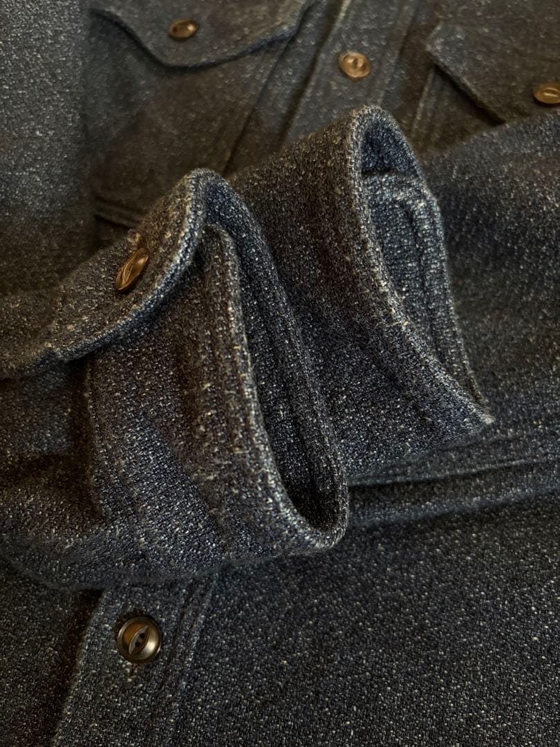 レア ウエス UES インディゴエクストラベビーネルシャツ 裏起毛 1 日本