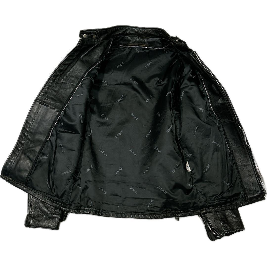 Schott☆641 シングルライダースジャケット 36 ボアライナー c07