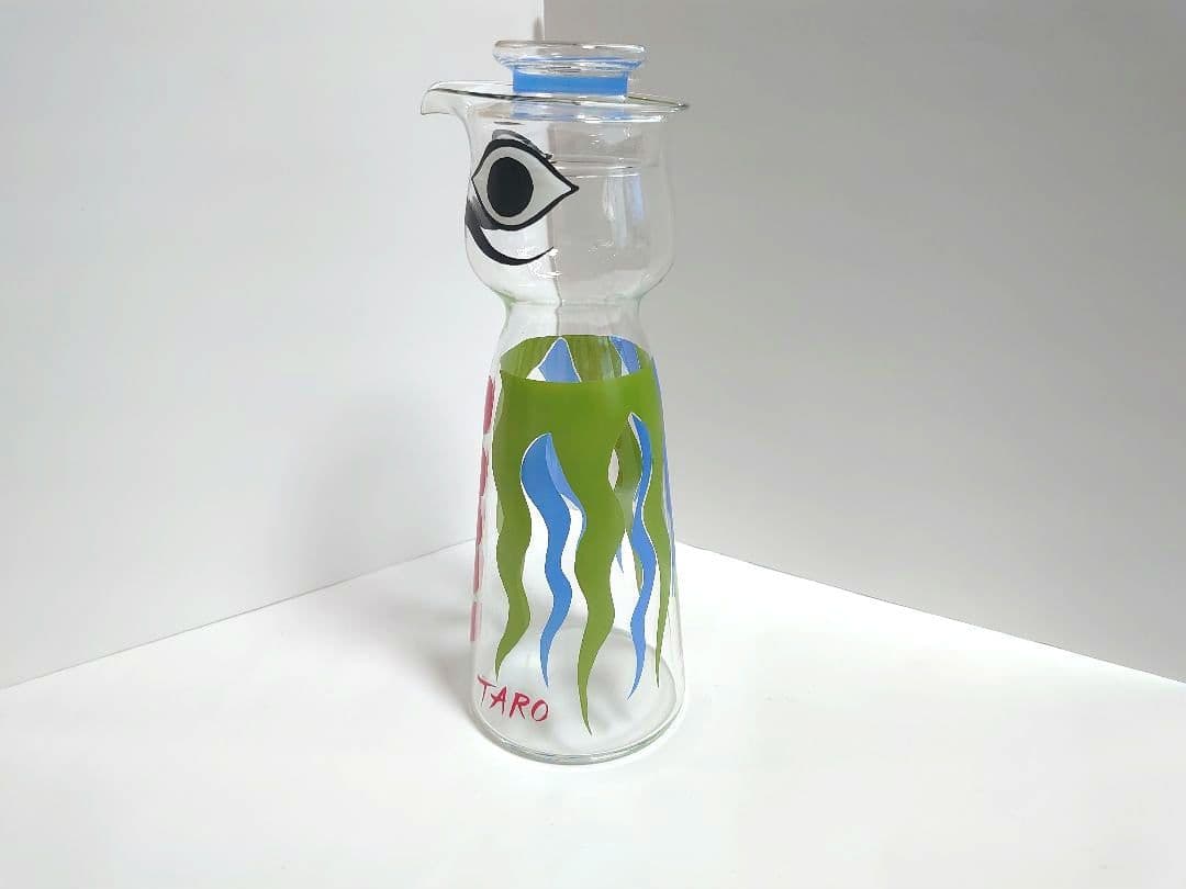 希少・蓋付き】岡本太郎 水差し男爵 ガラスピッチャー 太陽の塔