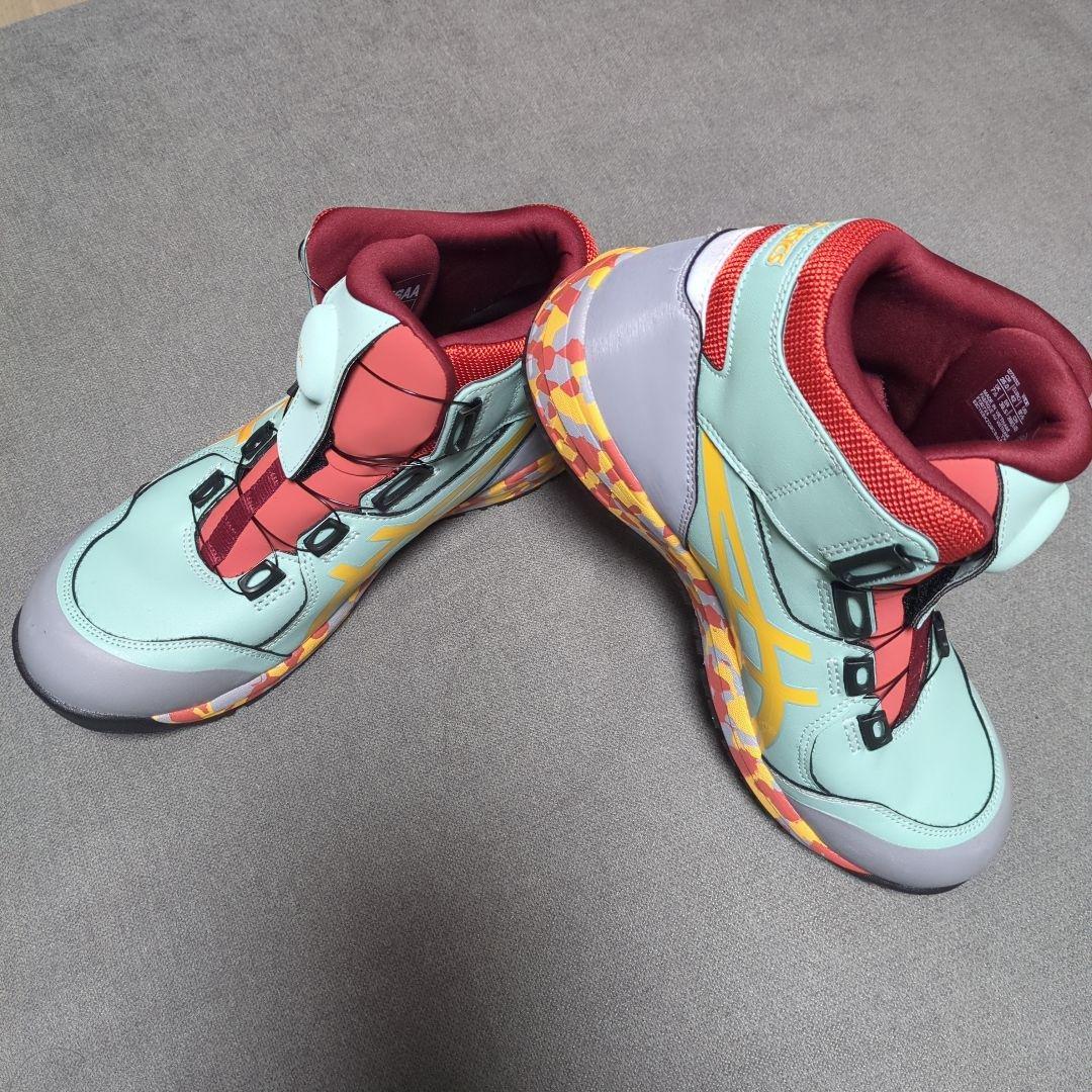 ASICS BOA安全靴 ミントグリーン