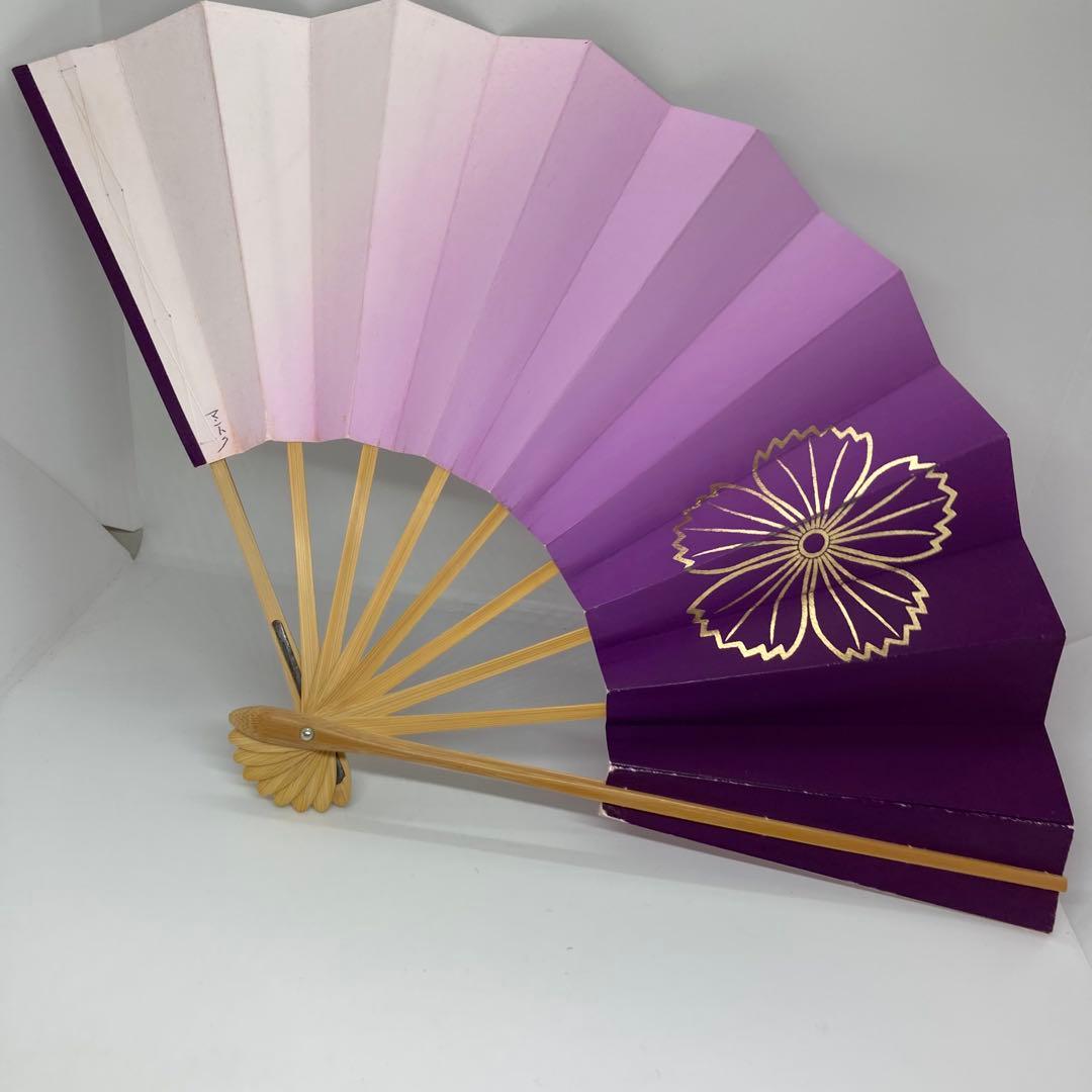 0304 舞扇子 紫とピンクのグラデーション - メルカリ