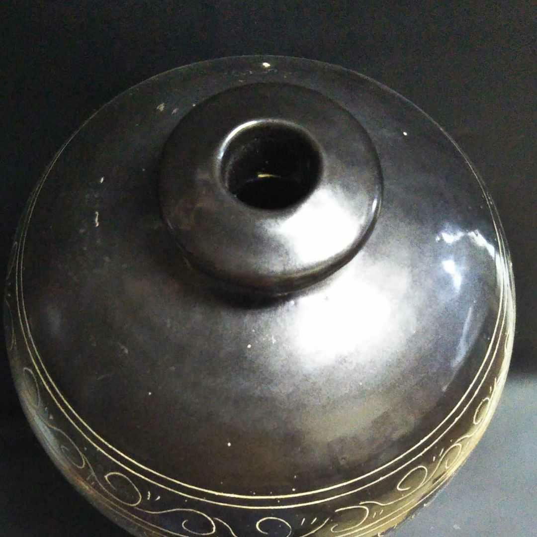 中国古美術/磁州窯黒掻落龍紋大梅瓶/北宋代/