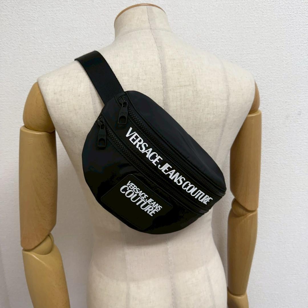 VERSACE BLACK RANGE ICONIC LOGO ベルトバック