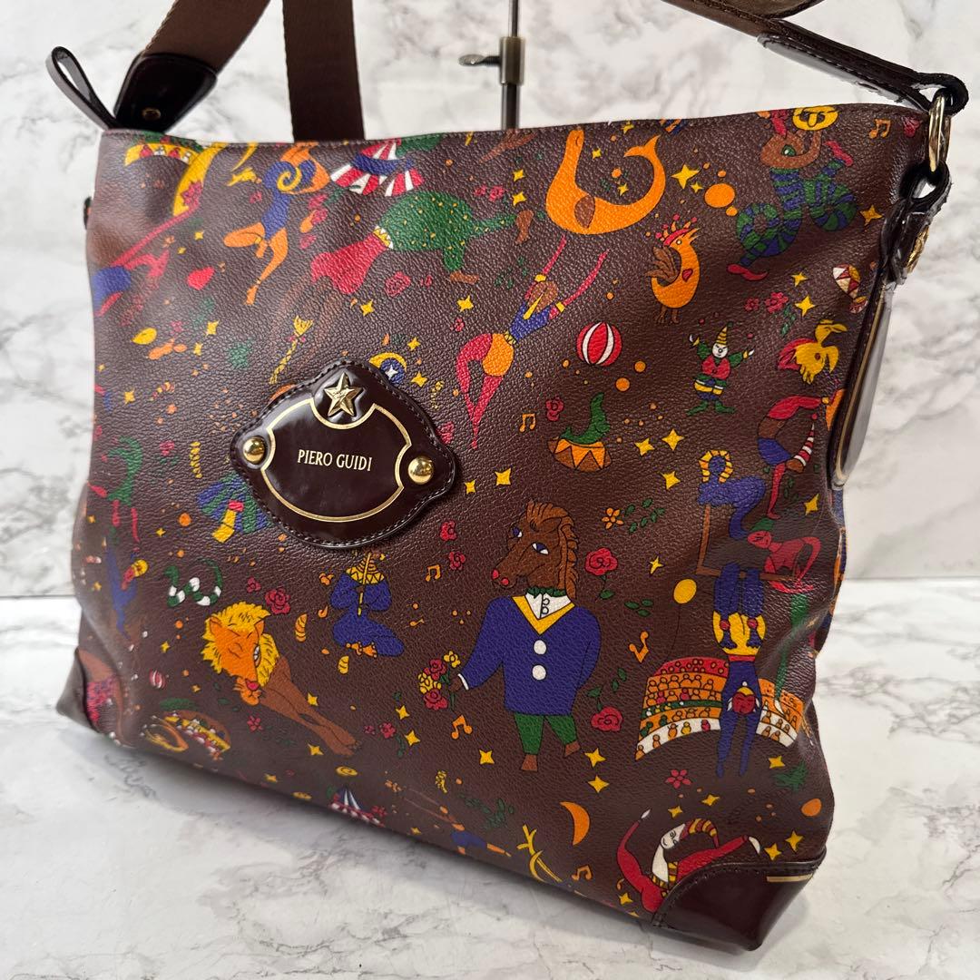訳あり PIERO GUIDI ピエログイディ PVCレザー ショルダーバッグ