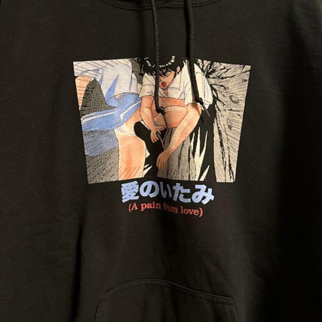 XL 愛のいたみ パーカー あのちゃん kikillo 黒 ano 愛の痛み - メルカリ