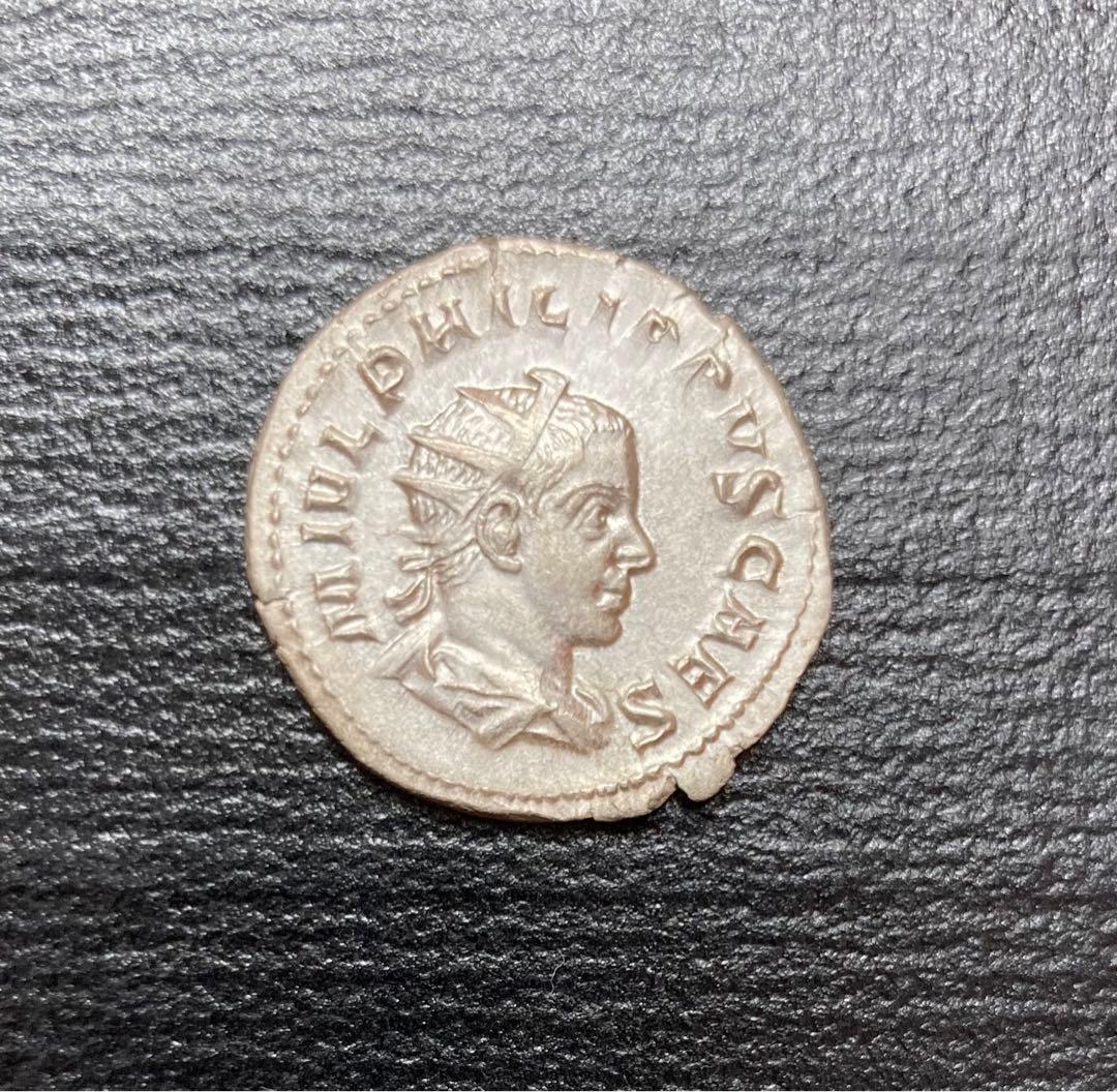 古代ローマ帝国　フィリップス2世　ダブルデナリウス銀貨/ギリシャ　ドラクマ 古代ギリシャ セレウコス朝 261-246 BC アンティオコス2世 テトラ