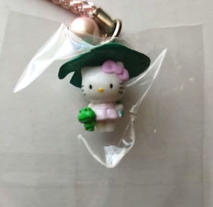 ご当地キティ 根付 ストラップ 梅雨 葉っぱの傘 カエル 新品 激レア
