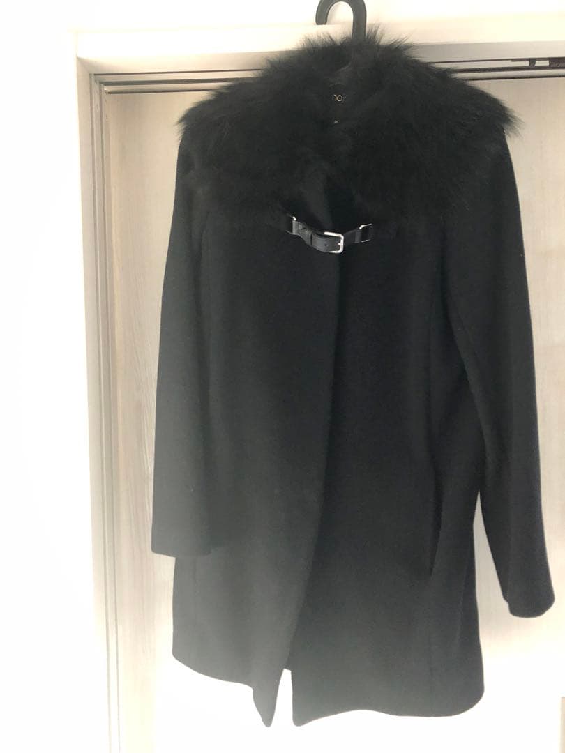 Maje ミドル丈コート　黒