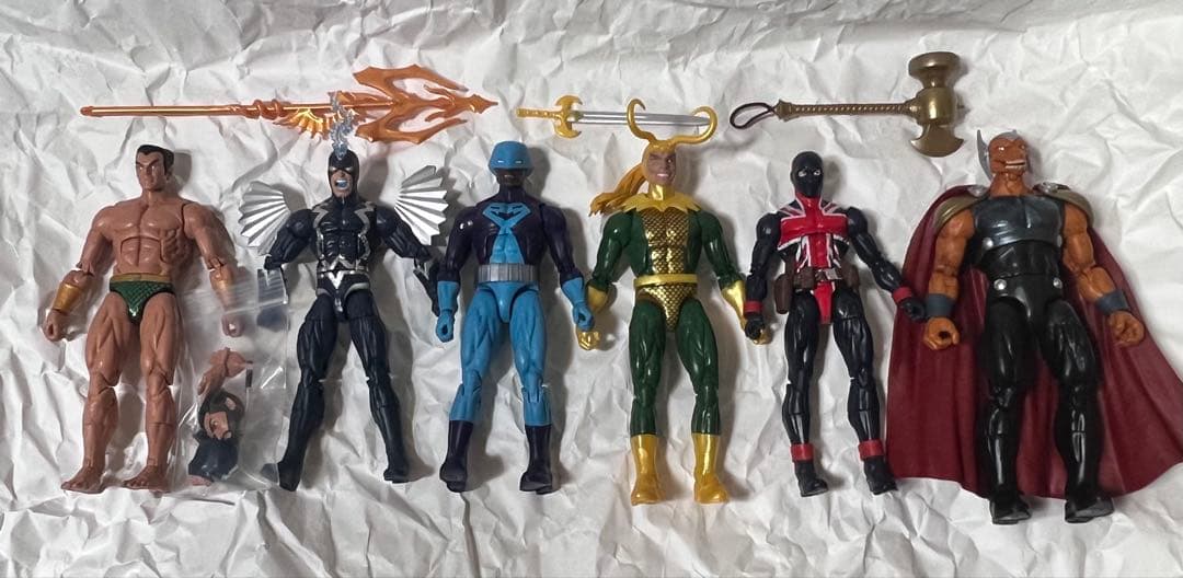 箱無し マーベルレジェンド 6体セット ブラックボルト ロキ ネイモア アメトイ マーベル』「マーベル・レジェンド」6インチ・アクションフィギュア