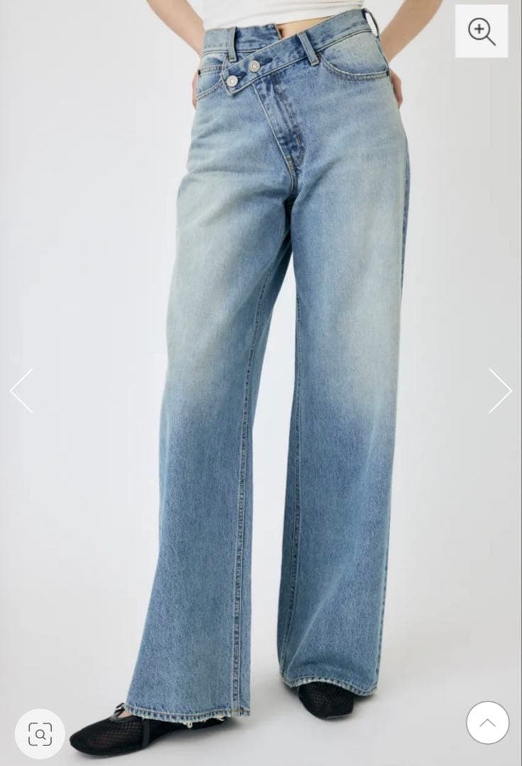 【♡】【MOUSSY】 CROSS WAIST WIDE ストレート