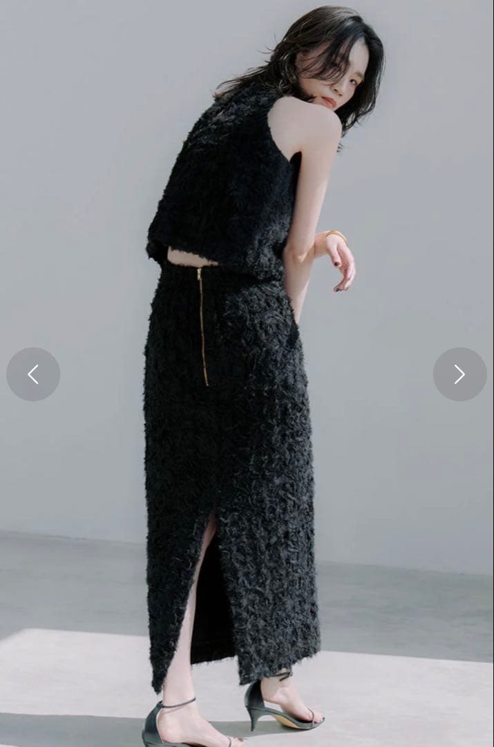 うささん専用anuansエンブロイダリータイトスカート （BLACK）