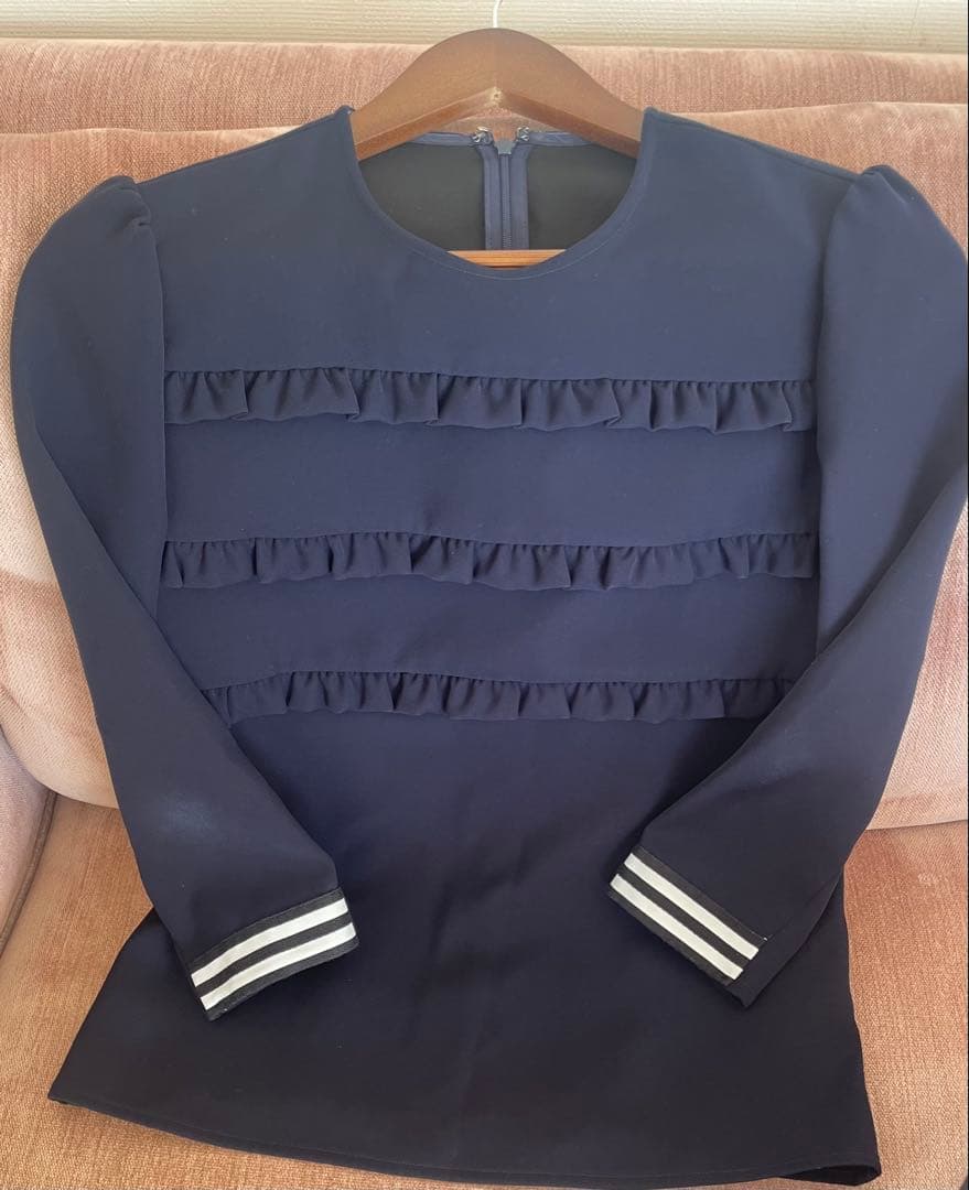 Borders at balcony ネイビーブラウス BORDERS at BALCONY (Women) / ボーダーズアットバルコニー TOP